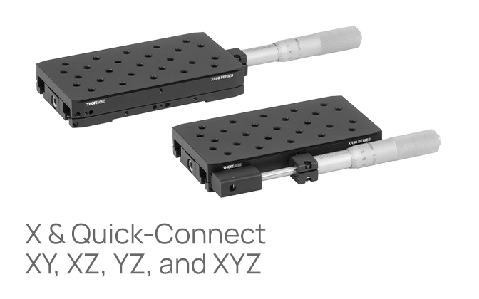 Thorlabs · Quick-Connect Linear Stages, 50 mm Travel, Crossed