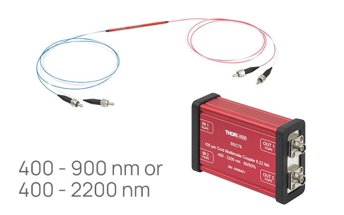 Thorlabs · 2x2 Step-Index Multimode Fiber Optic Couplers, Ø105 µm