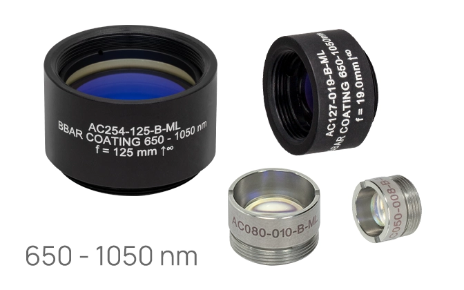 Thorlabs · Mounted Achromatic Doublets, AR Coated: 650 - 1050 nm