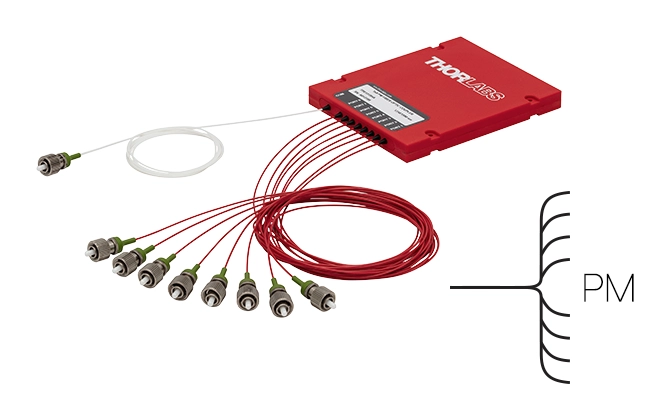 Thorlabs · 1x8 Polarization-Maintaining Fiber Optic Splitters