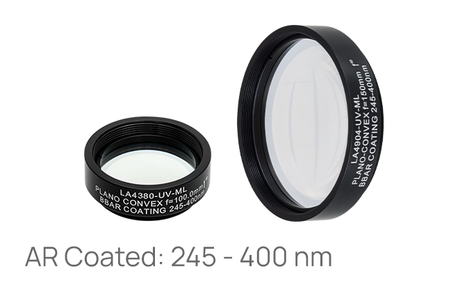 Thorlabs · Mounted UV Fused Silica Plano-Convex Lenses, UV AR-Coated