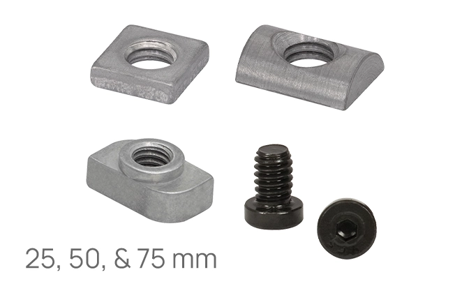 うとた Thorlabs · T-Nuts and Screws for 25 mm, 50 mm, & 75 mm Rails
