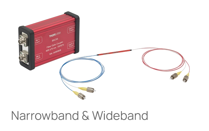 Thorlabs · 785 nm, Single Mode Fused Fiber Optic Couplers / Taps