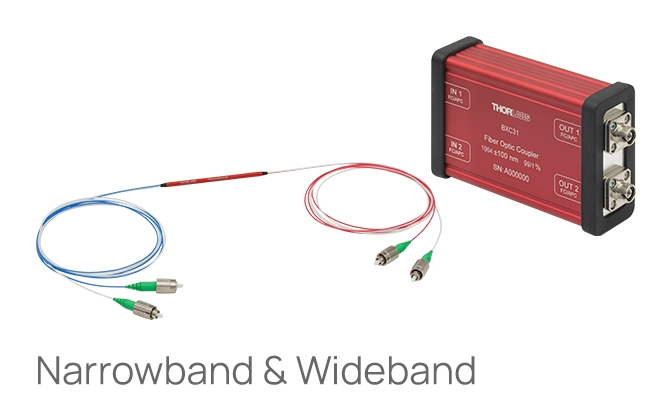 Thorlabs · 1064 nm, Single Mode Fused Fiber Optic Couplers / Taps