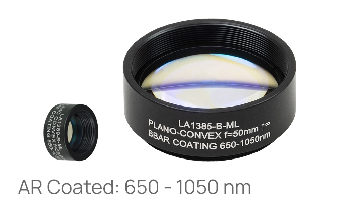 Thorlabs · Mounted N-BK7 Plano-Convex Lenses (AR Coating: 650