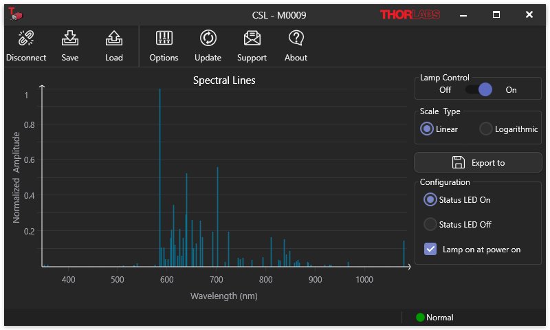 Thorlabs · Software for the CSL1 and CSL2 Spectral Lamps