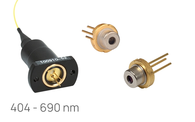 Thorlabs · Visible Laser Diodes: Center Wavelengths from 404 nm to