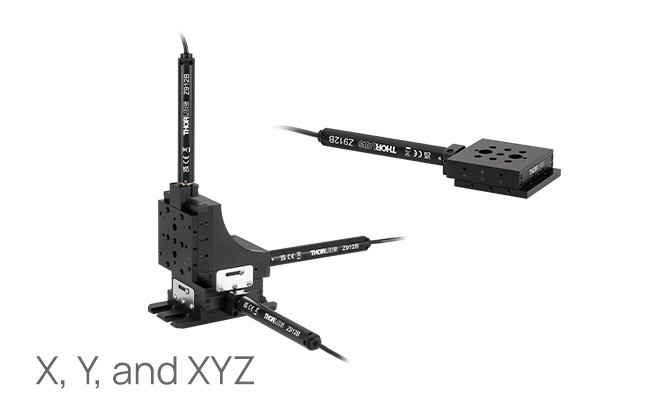 Thorlabs · 電動直線移動ステージ(リニアステージ)、移動量12 mm Thorlabs · 電動直線移動ステージ(リニアステージ)、移動量12 mm