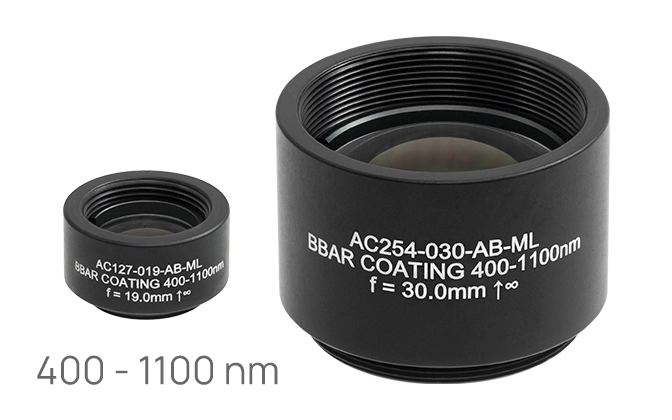 Thorlabs · Mounted Achromatic Doublets, AR Coated: 400 - 1100 nm